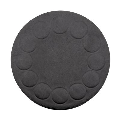 Gummibelagt neodymium magnet Ø66x8,5 mm med M8x15 gevindhals og 18,0 kg holdekraft